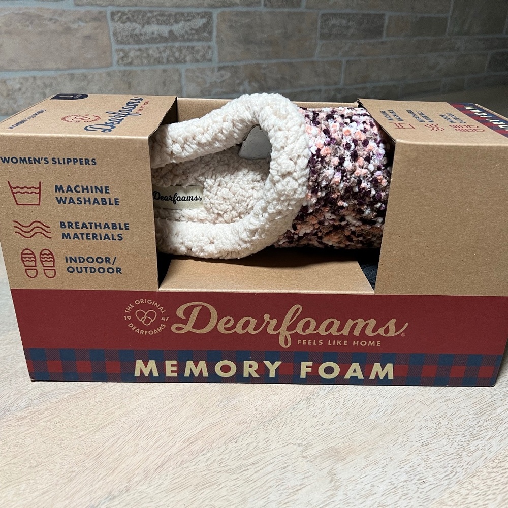 Dearfoams Women's Clog Slippers Size L (9-10)